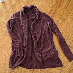 Barefoot Dreams Plush Purple Cardigan